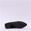 Wonders V Cut Pointed Block Heel Boot - Black Suede